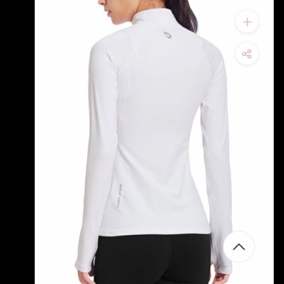 BALEAF FLEECE ATHLETIC QUARTER ZIP COMPRESSION LONG SLEEVED SHIRT JACKET - Picture 10 of 13